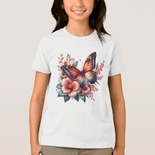 Camiseta Triblenda Sublimación del muelle de mariposa Clipart-96284