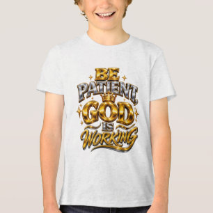 Camiseta Triblenda Sudadera con capucha brillante para niños, Dios es