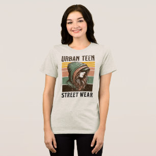 Camiseta Triblenda Sudadera con capucha de moda urbana vintage para c