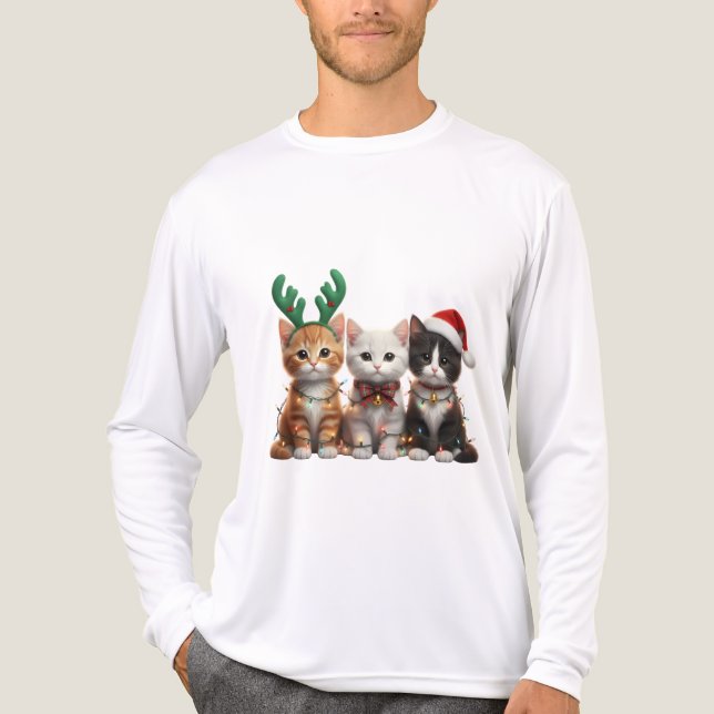 Camiseta Triblenda Sudadera de Navidad Bernedoodle,  (Anverso )