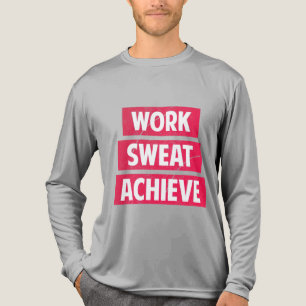 Camiseta Triblenda Sudor de trabajo Lograr Manga Larga Motivacional