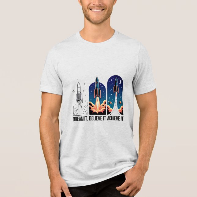 Camiseta Triblenda SUEÑA EN ÉL, CRÉELO, LOGRALO Diseño 03 (Anverso)