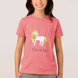 Camiseta Triblenda Sueño de unicornio blanco dorado