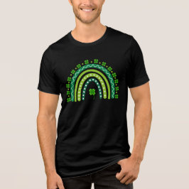 Camiseta Triblenda Suerte Trébol Verde Arcoíris Día de San Patricio 