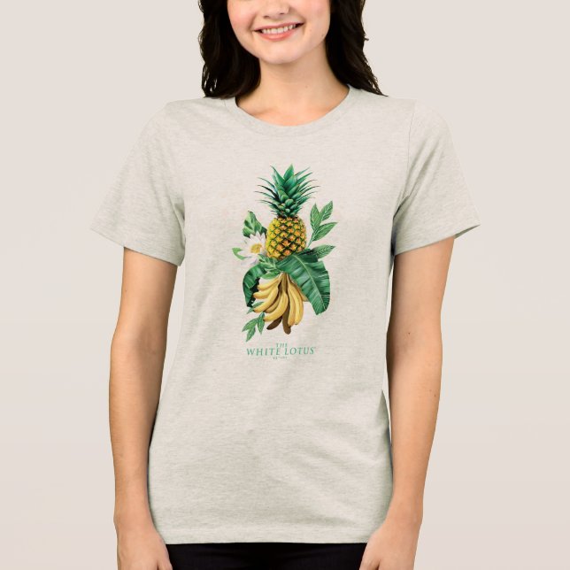 Camiseta Triblenda Suite de piña en el Lotus blanco (Anverso)