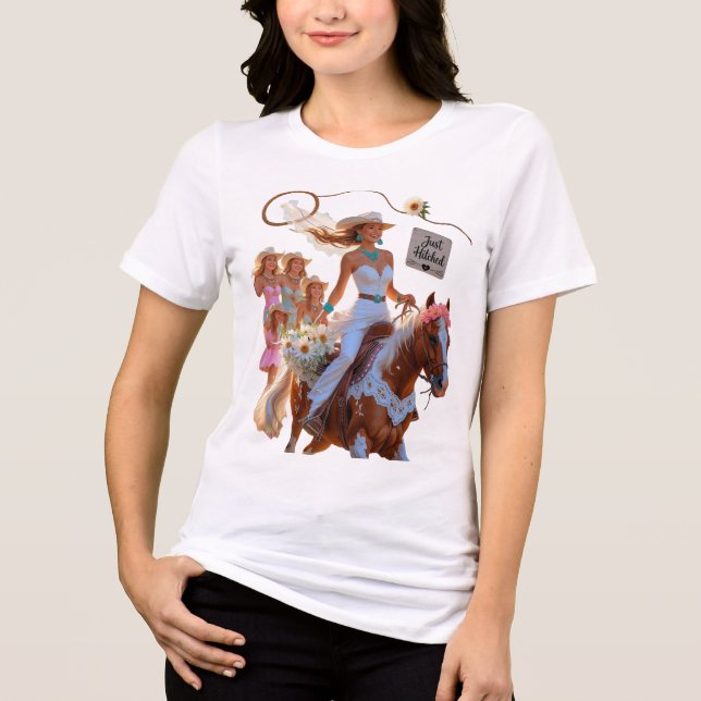 Camiseta Triblenda Summer Ride to Forever – Cowgirl Wedding Bliss (Anverso)