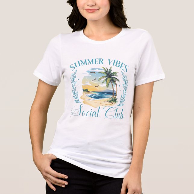 Camiseta Triblenda Summer Vibes Social Club | Fun Summer  (Anverso)