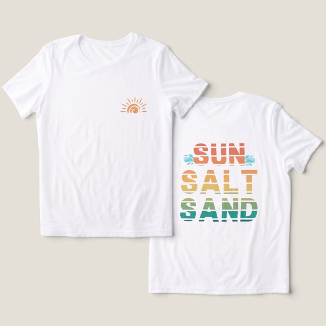 Camiseta Triblenda  "sun salt sand" t-shirt (Diseño Anverso y Reverso)