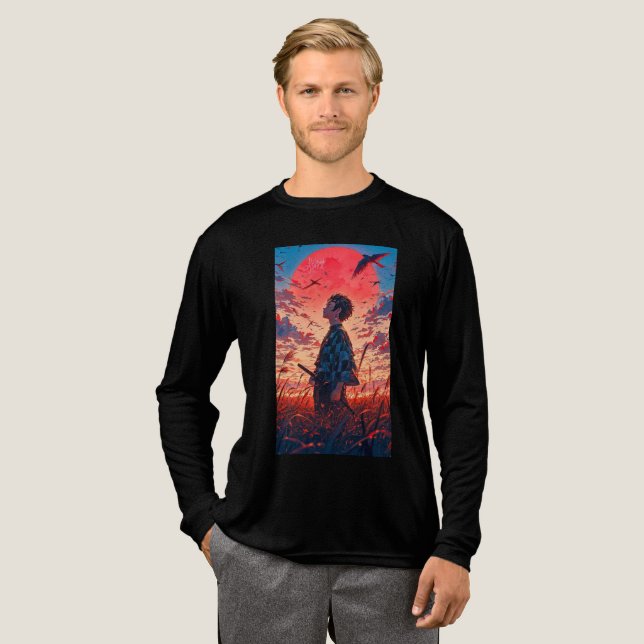 Camiseta Triblenda Sunset Blade: Tanjiro's Resolve (Anverso Completo)