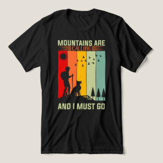 Camiseta Triblenda Sunset Hiker Dog Mountain are Calling