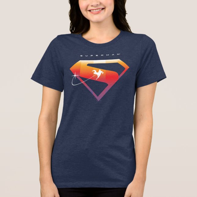 Camiseta Triblenda Sunset Soar Superman Shield (Anverso)
