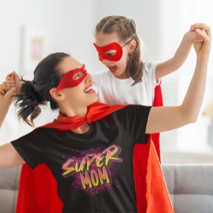 CAMISETA TRIBLENDA SUPER MOM INSPIRADO EN GRAFFITI
