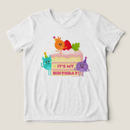 Camiseta Triblenda Super Simple | Bumble Nums Pastel de cumpleaños
