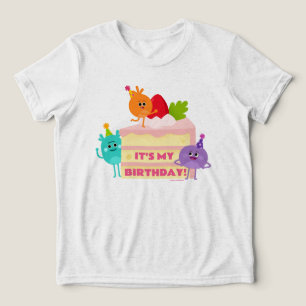 Camiseta Triblenda Super Simple Bumble Nums Pastel de cumpleaños