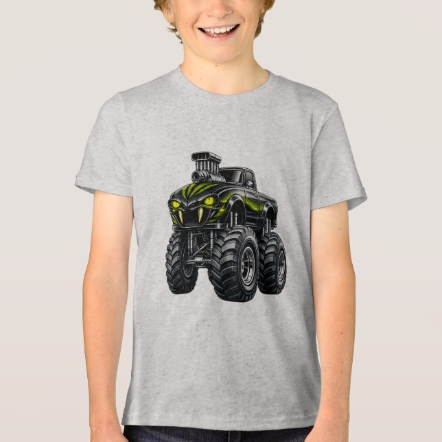 Camiseta Triblenda Supercharged Snake-Eye Monster Truck (Anverso)