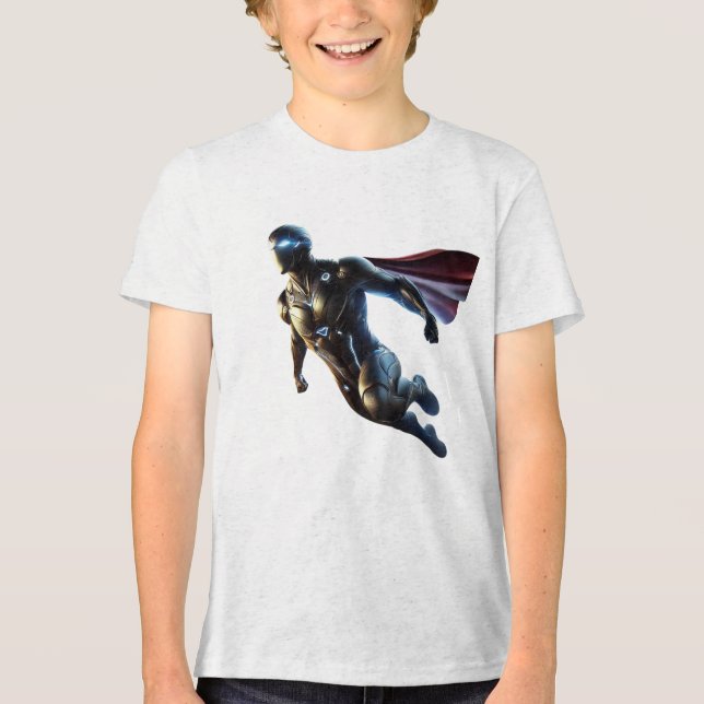 Camiseta Triblenda Superhéroe cibernético (Anverso)