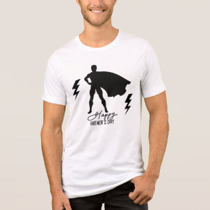 Camiseta Triblenda Superhéroe Dad Silhouette Héroe del Día del Padr