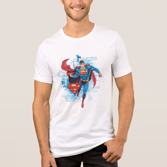 Camiseta Triblenda Superman con logotipo (Anverso)