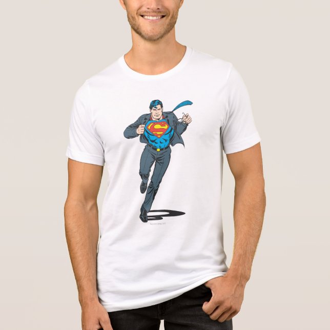 Camiseta Triblenda Superman en ropa de negocios (Anverso)