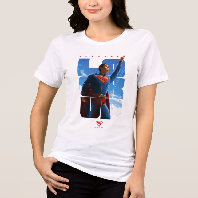 Camiseta Triblenda Superman Look Up Pose (Anverso)