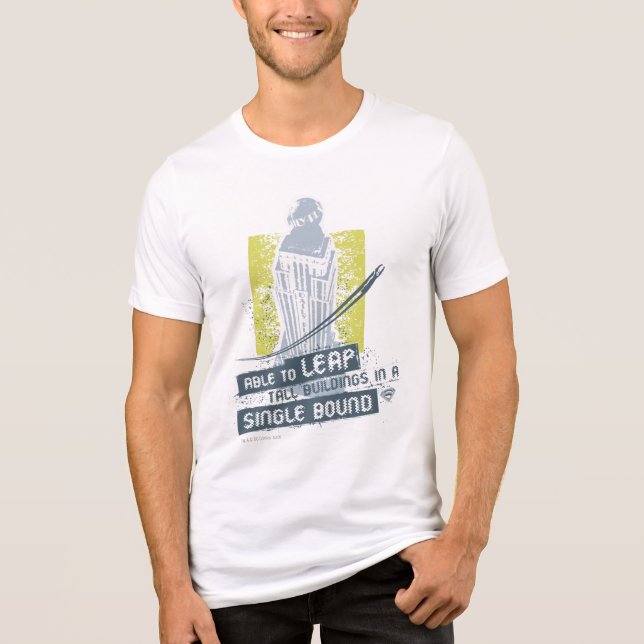 Camiseta Triblenda Superman puede saltar edificios altos (Anverso)