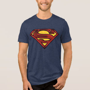 Camiseta Triblenda Superman S-Shield   Darkened Red Logo