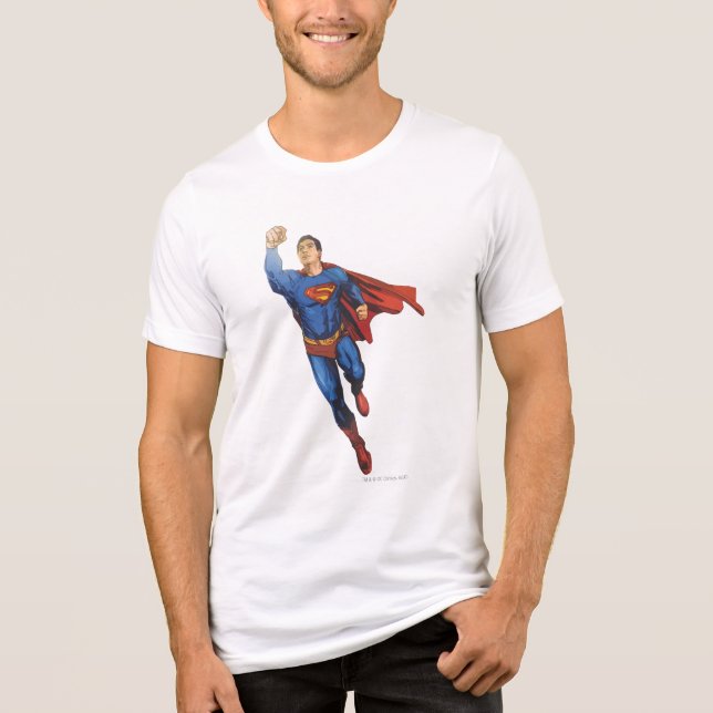 Camiseta Triblenda Superman volando a la izquierda (Anverso)