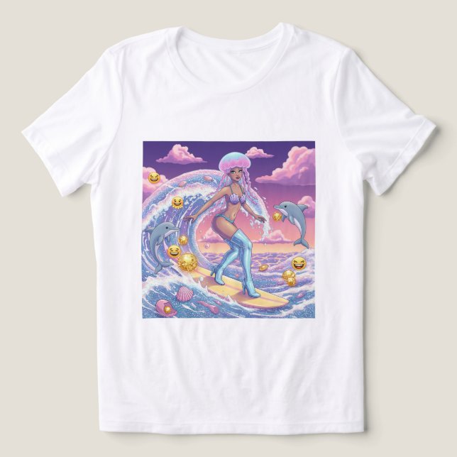 Camiseta Triblenda Surfing Jellyfish Queen Tee 🌊 🧜 ‍ ♀️ (Diseño delantero )