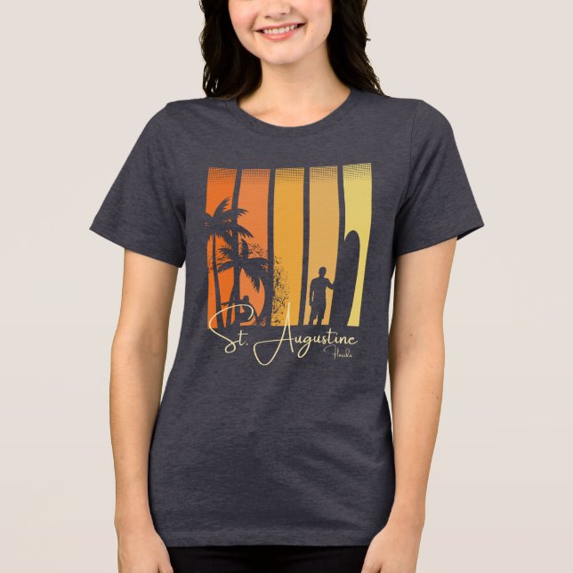 Camiseta Triblenda Surfing St. Augustine Florida (Anverso)