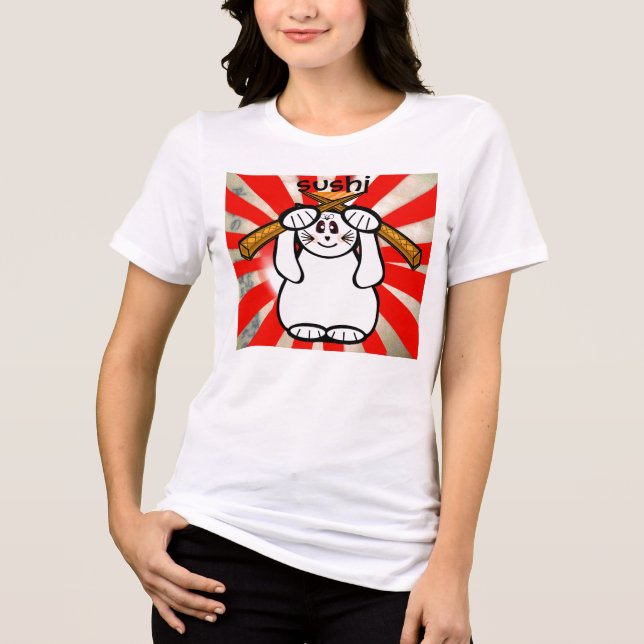 Camiseta Triblenda Sushi Maneki Neko Shirt (Anverso)