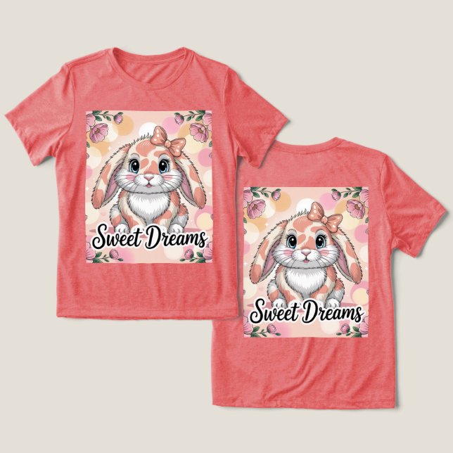Camiseta Triblenda Sweams Dreams Peach Peach Bunny Camo (Diseño Anverso y Reverso)
