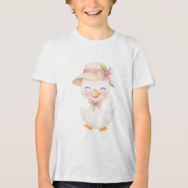 Camiseta Triblenda Sweet Duckling Illustration with Straw Hat