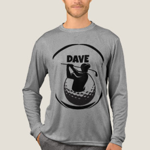 Camiseta Triblenda Swing de golf del hombre y pelota de golf