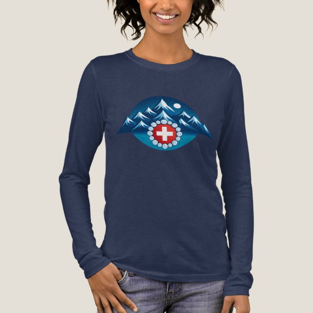 Camiseta Triblenda Swiss Alps Illustration (Anverso)