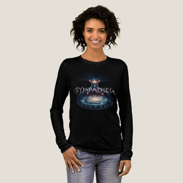 Camiseta Triblenda Sympatheia: Cosmic Tree of Life & Zodiac  (Anverso Completo)