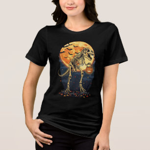 Camiseta Triblenda T-Rex Skeleton Halloween T-Shirt - Dinosaurio con