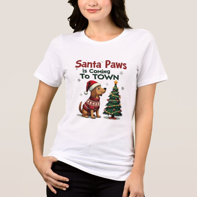 Camiseta Triblenda T-shirt Funny Christmas Dog  (Anverso)