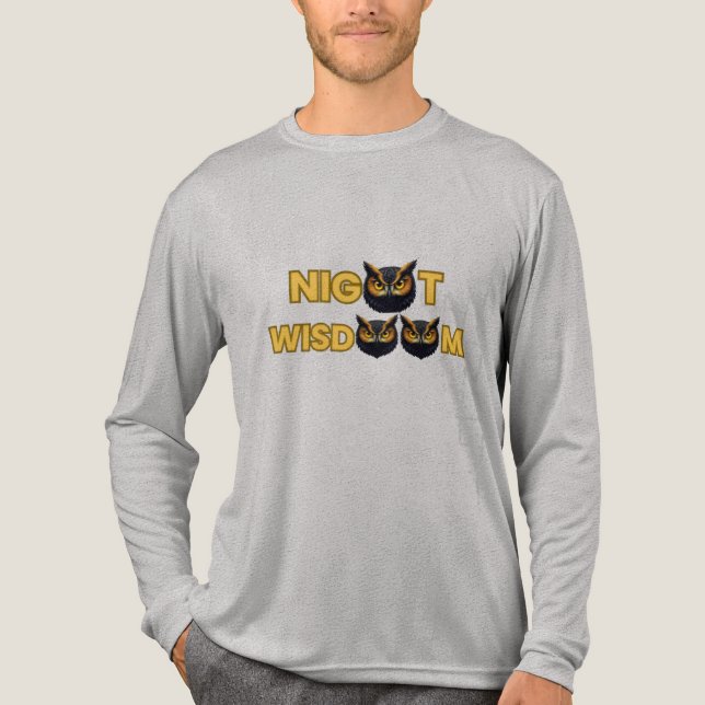 Camiseta Triblenda T-Shirt“Golden Owl Icon – Minimal Night Wisdom  (Anverso)