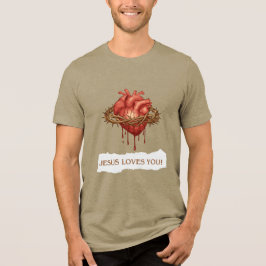 Camiseta Triblenda T-shirt Masculina Sacrifício de Jesus na Cruz