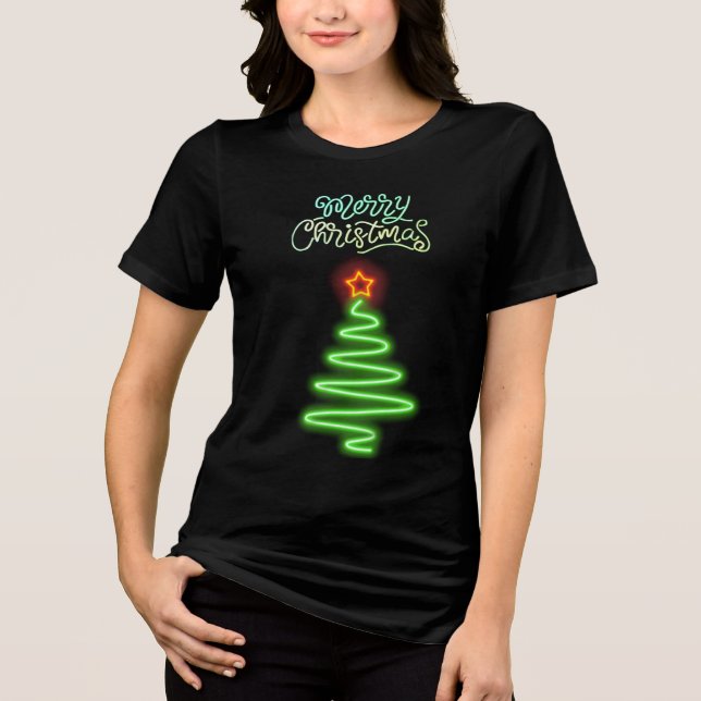 Camiseta Triblenda T-Shirt Merry Christmas  (Anverso)
