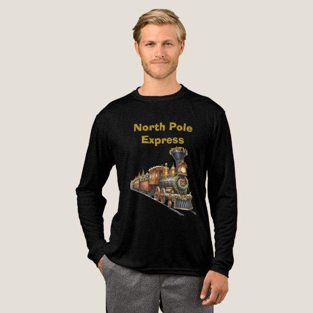 Camiseta Triblenda T-Shirt-North Pole Express de manga larga triple m (Anverso Completo)