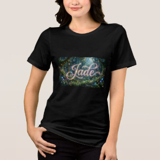 Camiseta Triblenda T-shirt prénom Jade cosmic flowers