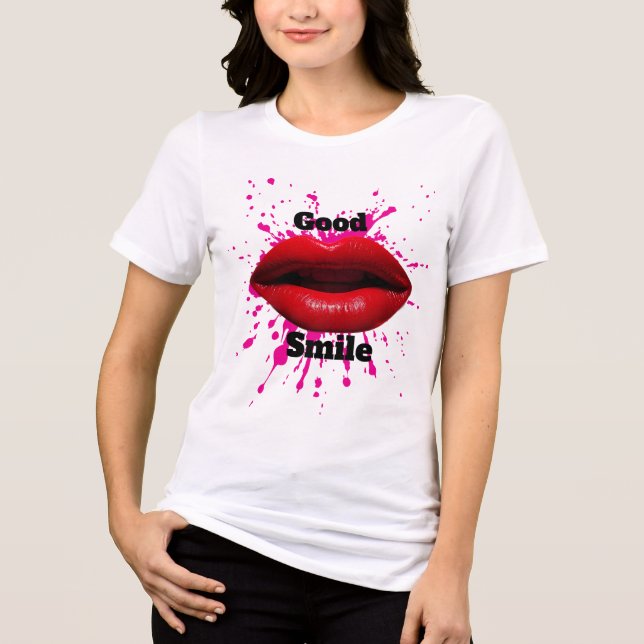 Camiseta Triblenda T-shirt with good smile  (Anverso)