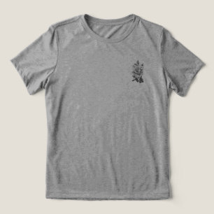 CAMISETA TRIBLENDA T SHIRT WOMENS BELLA TRI DISEÑO DE FLORES