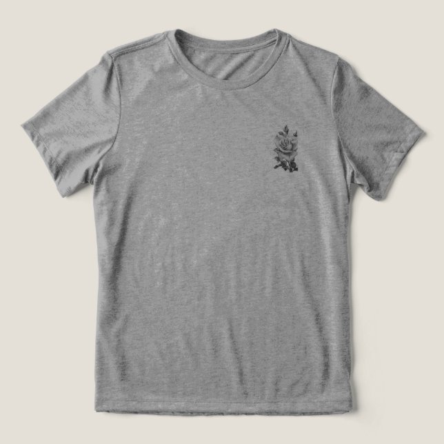 CAMISETA TRIBLENDA T SHIRT WOMENS BELLA TRI DISEÑO DE FLORES (Diseño delantero )