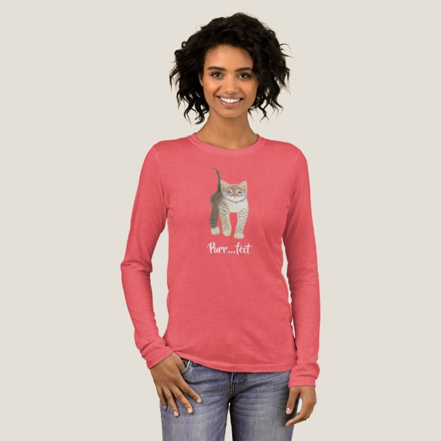 Camiseta Triblenda Tabby Kitten Red Long Sleeved (Anverso Completo)