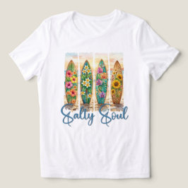 Camiseta Triblenda Tablas de Surf Florales Alma Salada Atardecer en l