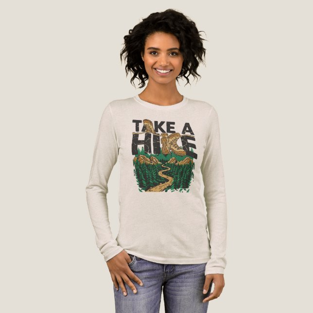Camiseta Triblenda Take a Hike – Funny Hiking Quote with Boot (Anverso Completo)