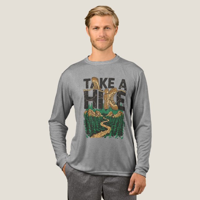 Camiseta Triblenda Take a Hike – Funny Hiking Quote with Boot (Anverso Completo)
