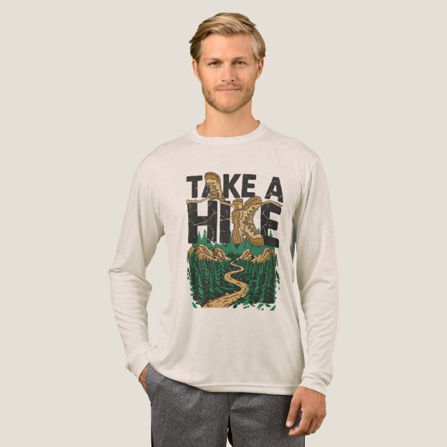 Camiseta Triblenda Take a Hike – Funny Hiking Quote with Boot (Anverso Completo)